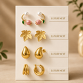 Combo of 4 Designer Gold-Plated Earrings