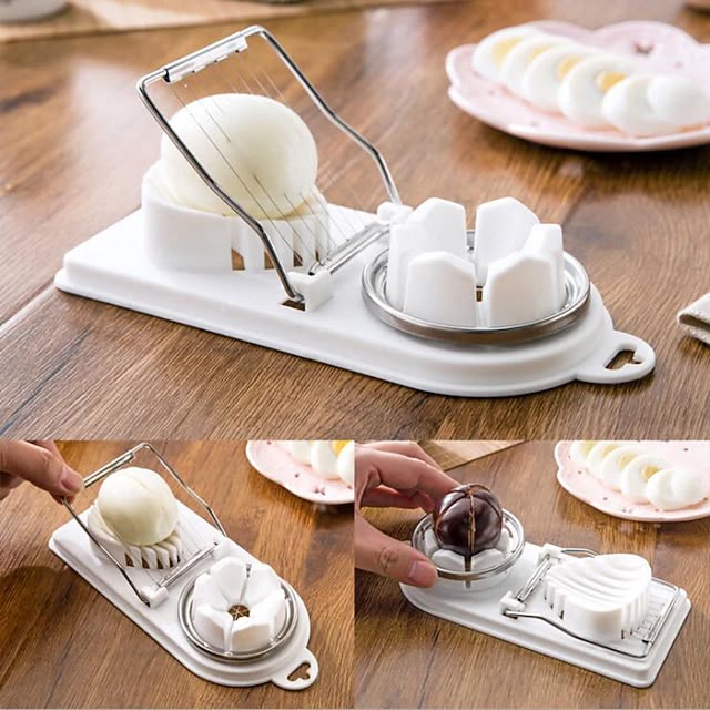 2 in 1 Stainless Steel Egg Cutter Suitable for Eggs