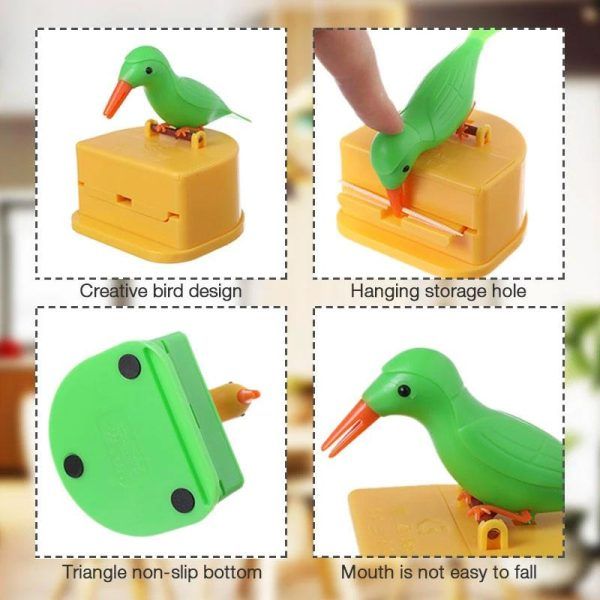Cute Bird Toothpick Dispenser Bird Shape Toothpick Holder Box