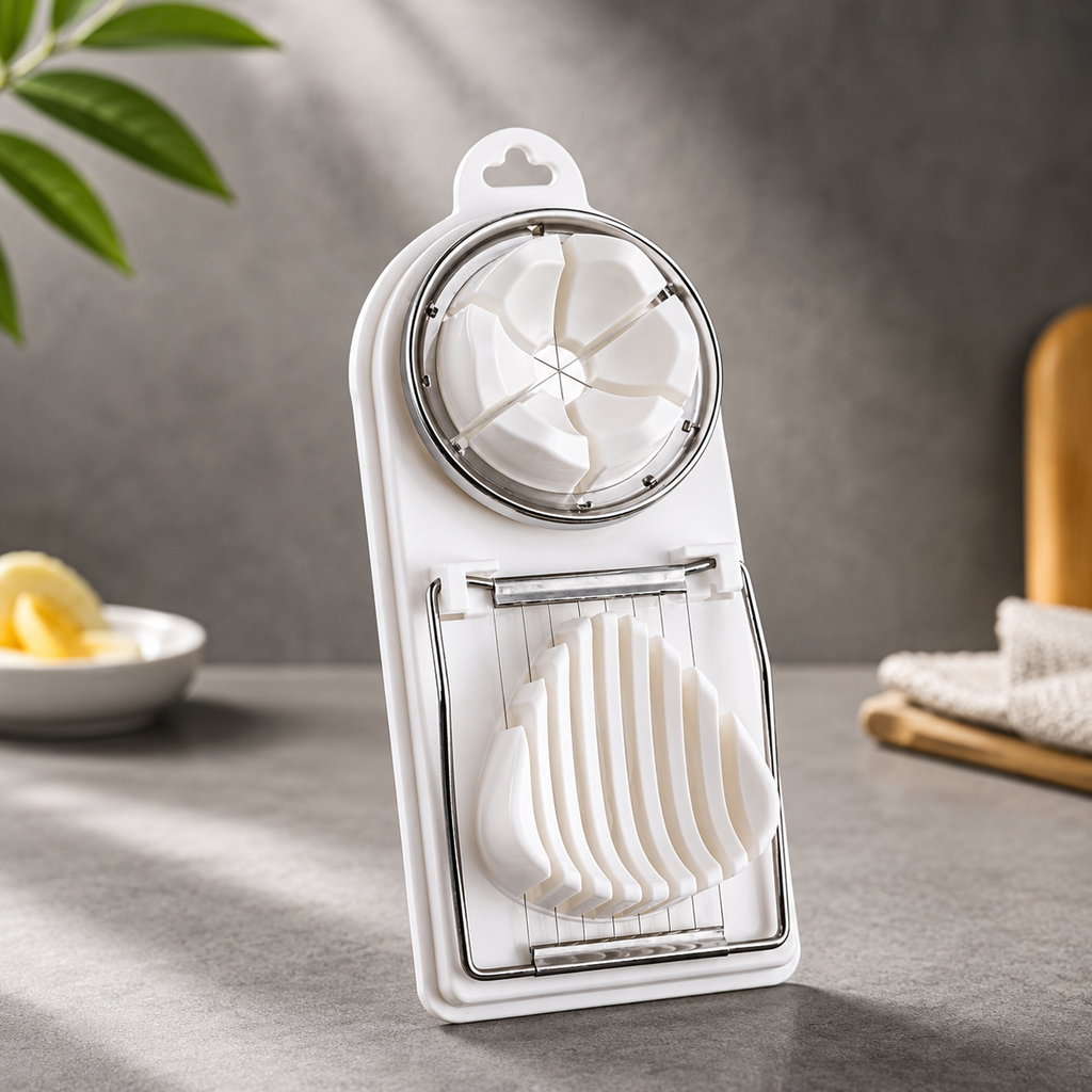 2 in 1 Stainless Steel Egg Cutter Suitable for Eggs